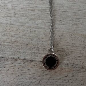 Marc Jacobs Silver and Black Pendant Necklace